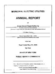 Municipal electric utilities annual report of the Green Island Power Authority to the Public Service Commission, 2005