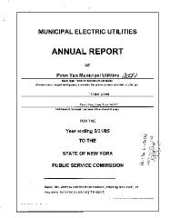 Municipal electric utilities annual report of the Penn Yan Municipal Utilities to the Public Service Commission, 2005