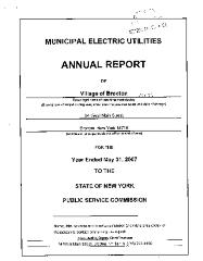 Municipal electric utilities annual report of the Village of Brocton to the Public Service Commission, 2007