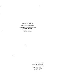 Municipal electric utilities annual report of the City of Salamanca Board of Public Utilities to the Public Service Commission, 2005