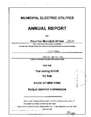 Municipal electric utilities annual report of the Penn Yan Municipal Utilities to the Public Service Commission, 2006