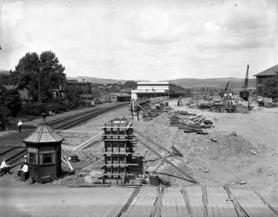 Lackawanna station construction, Elmira, NY