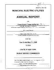 Municipal electric utilities annual report of the Green Island Power Authority  to the Public Service Commission, 2008