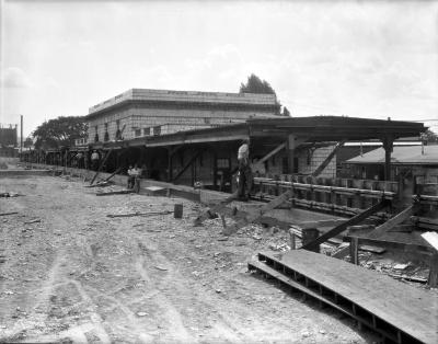 Lackawanna station construction, Elmira, NY