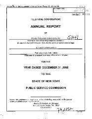 Municipal electric utilities annual report of Frontier Telephone of Rochester Inc., 2008