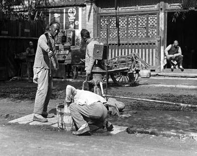 Hydrant and water carriers, Beijing, China