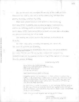 New York State Athletic Commission Minutes, November - December 1952