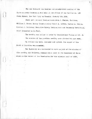 New York State Athletic Commission Minutes, January - July 1938