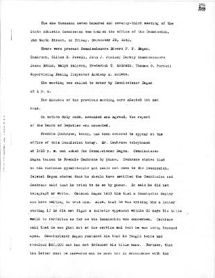 New York State Athletic Commission Minutes, September - December 1945