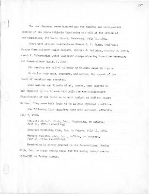 New York State Athletic Commission Minutes, July - October 1950