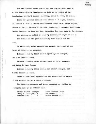 New York State Athletic Commission Minutes, April - August 1946