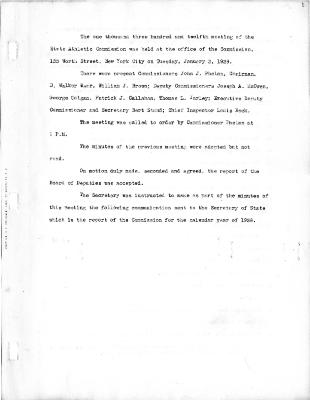 New York State Athletic Commission Minutes, January - July 1939