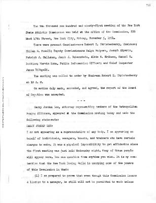 New York State Athletic Commission Minutes, November - December 1954