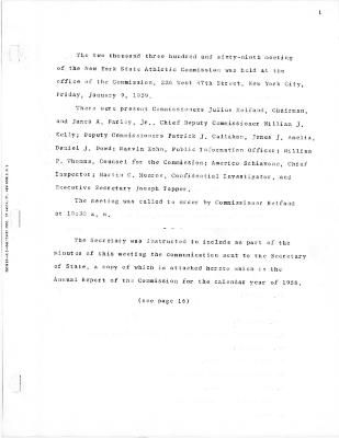 New York State Athletic Commission Minutes, January - February 1959