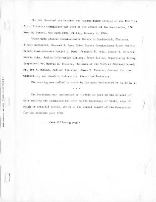 New York State Athletic Commission Minutes, January - May 1966