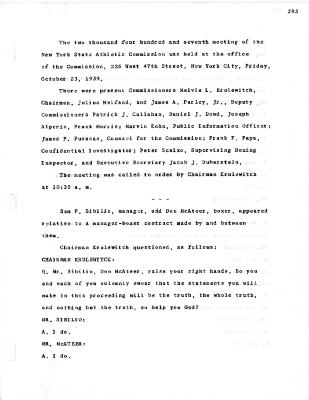 New York State Athletic Commission Minutes, October - December 1959