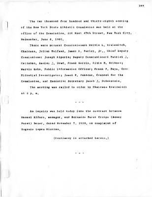 New York State Athletic Commission Minutes, June 1960