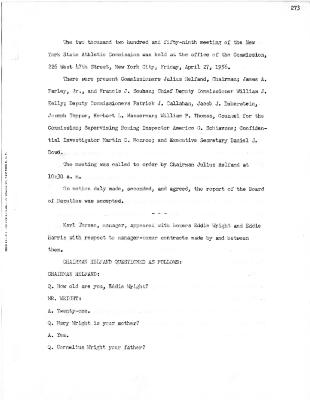 New York State Athletic Commission Minutes, April - May 1956