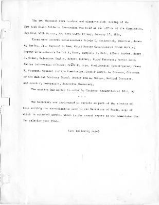 New York State Athletic Commission Minutes, January - April 1965