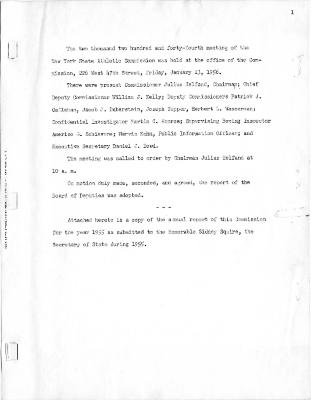 New York State Athletic Commission Minutes, January - March 1956