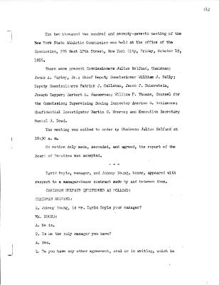 New York State Athletic Commission Minutes, October - December 1956