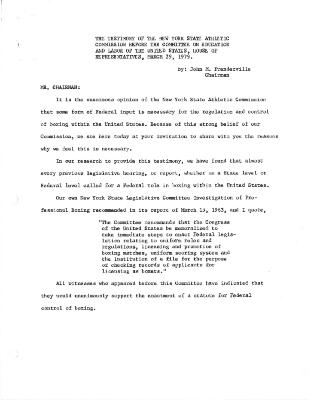 New York State Athletic Commission Minutes, March - June 1979