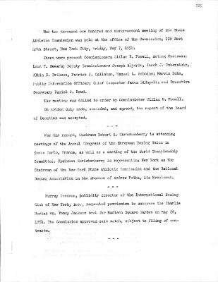 New York State Athletic Commission Minutes, May - June 1954