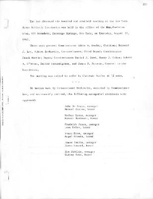 New York State Athletic Commission Minutes, August - December 1967