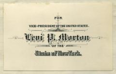 Electoral College ballot for Levi Morton as Vice President