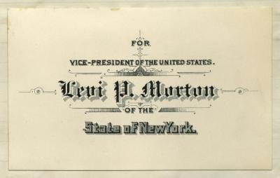 Electoral College ballot for Levi Morton as Vice President