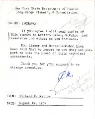 Note from Richard H. Mattox to Dr. Hollis S. Ingraham