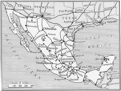 Map of Mexico Showing Principal Railroads.  Prepared by the Visual Instruction Division.  (1928)