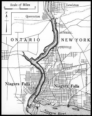 Map of Niagara Gorge and Vicinity