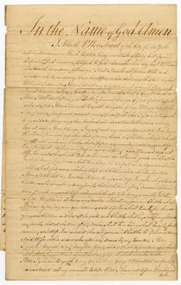 Probated will of Albert Van Norestrant, 1766