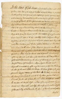 Probated will of Gertje Cole, 1767