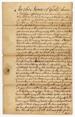 Probated will of John Cregier, 1767