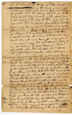 Probated will of Peter Cornell, 1767