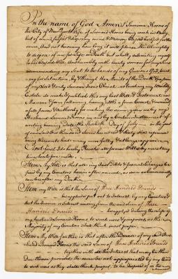 Probated will of Jemima Koons, 1767