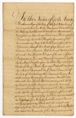 Probated will of Catharina Hoyer, 1767