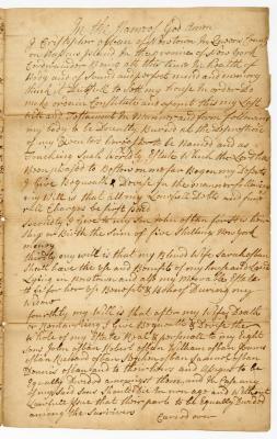 Probated will of Christopher Osbon, 1767