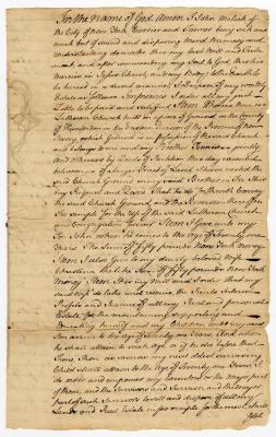 Probated will of John Melick, 1767