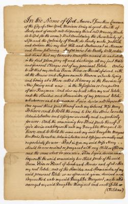 Probated will of Jonathan Lawrence, 1767