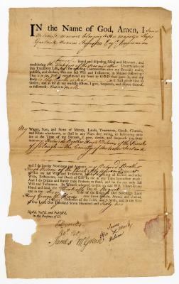 Probated will of James Nelson, 1767