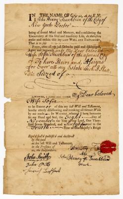 Probated will of John Henry Teuschbein, 1767