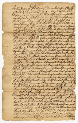 Probated will of Thomas Robertson, 1767