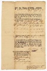 Probated will of Robert Ratsey, 1767
