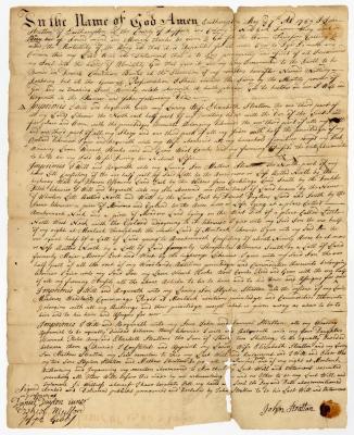 Probated will of John Stratton, 1767