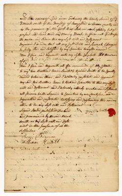 Probated will of Micah Smith, 1767