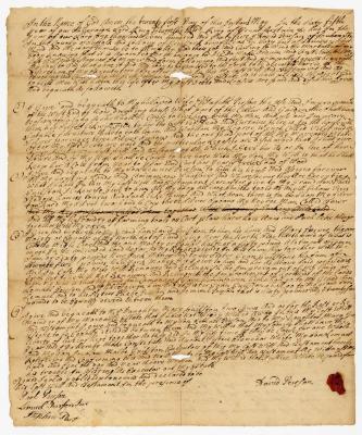 Probated will of David Peirson, 1767