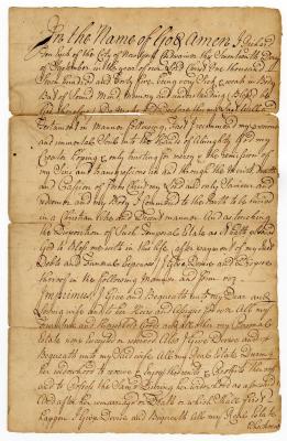 Probated will of Richard Ten Eyck, 1745